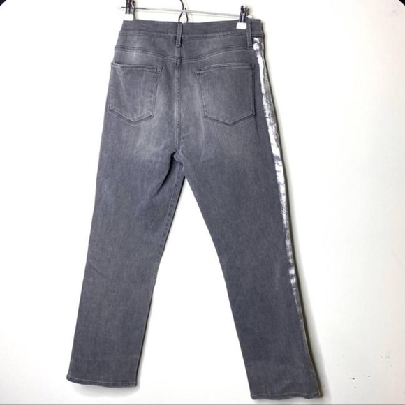 Frame denim Le High Straight Foil Tux Jeans - Picture 3 of 6